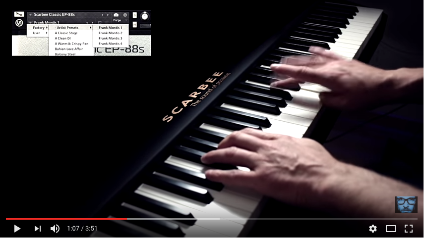 New video by Frank Montis featuring Scarbee Classic EP-88s